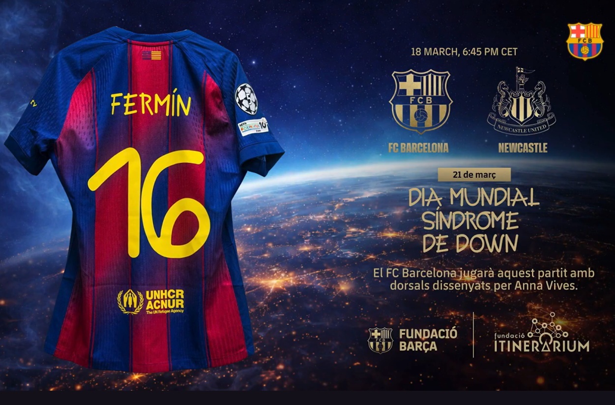 FC Barcelona stroje ze specjalnym fontem