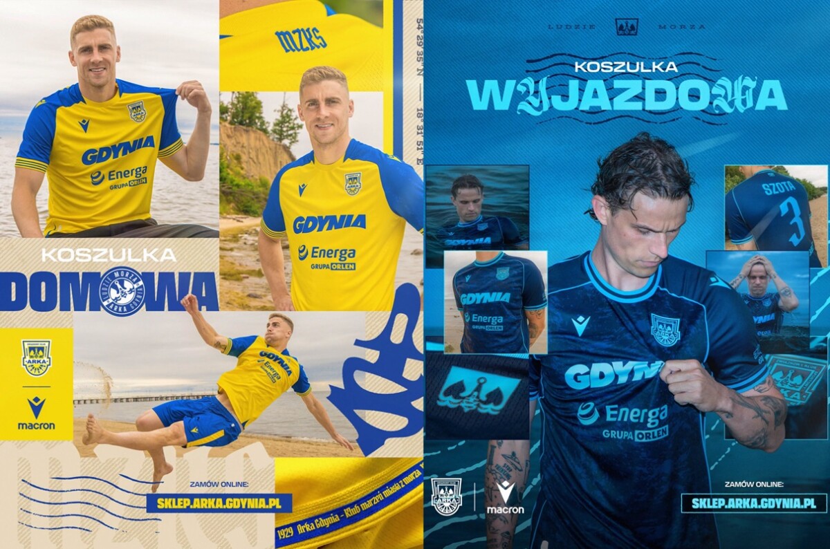 Arka Gdynia - stroje meczowe 2026-27