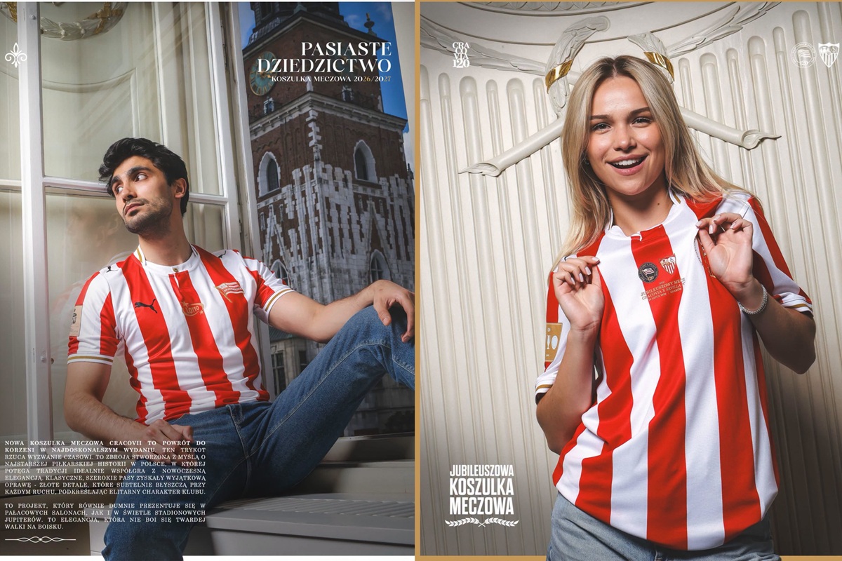 Cracovia - koszulka domowa i jubileuszowa 2026-27