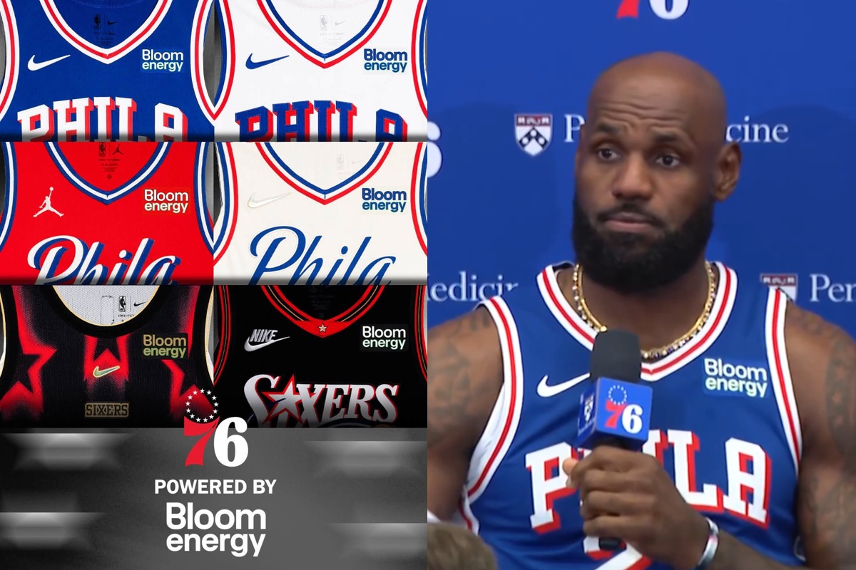 Bloom Energy na koszulkach Philadelphia 76ers