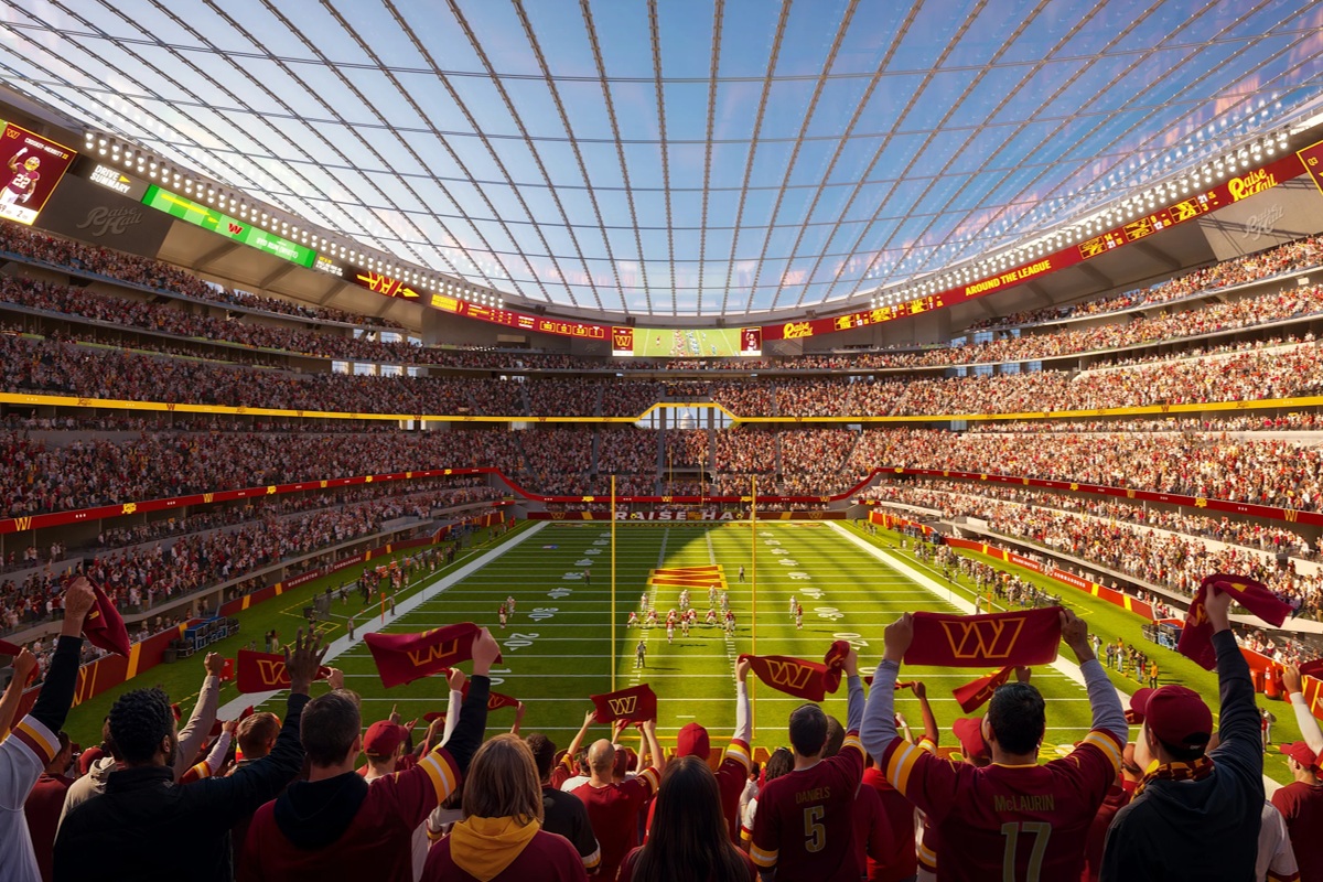 Washington Commanders nowy stadion - wizualizacja